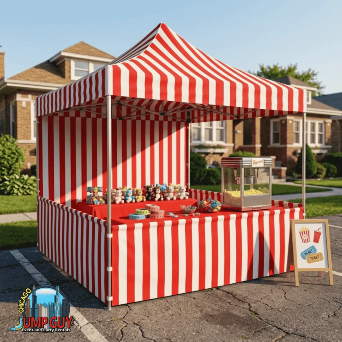 Carnival Tent Booth rental for Des Plaines IL events in ZIP codes 60016 and 60018