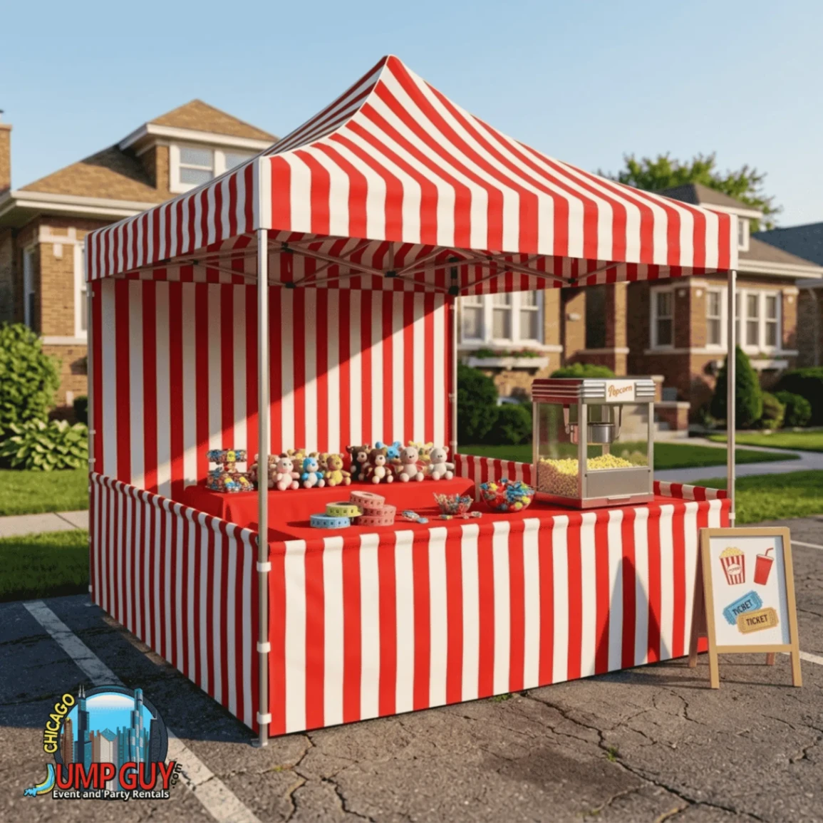 Carnival Tent Booth rental for Des Plaines IL events in ZIP codes 60016 and 60018