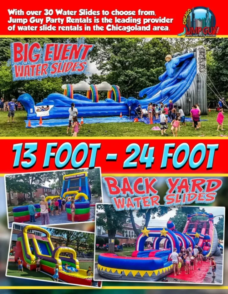 Big Event Backyard Water Slide rental for Des Plaines IL events in ZIP codes 60016 and 60018