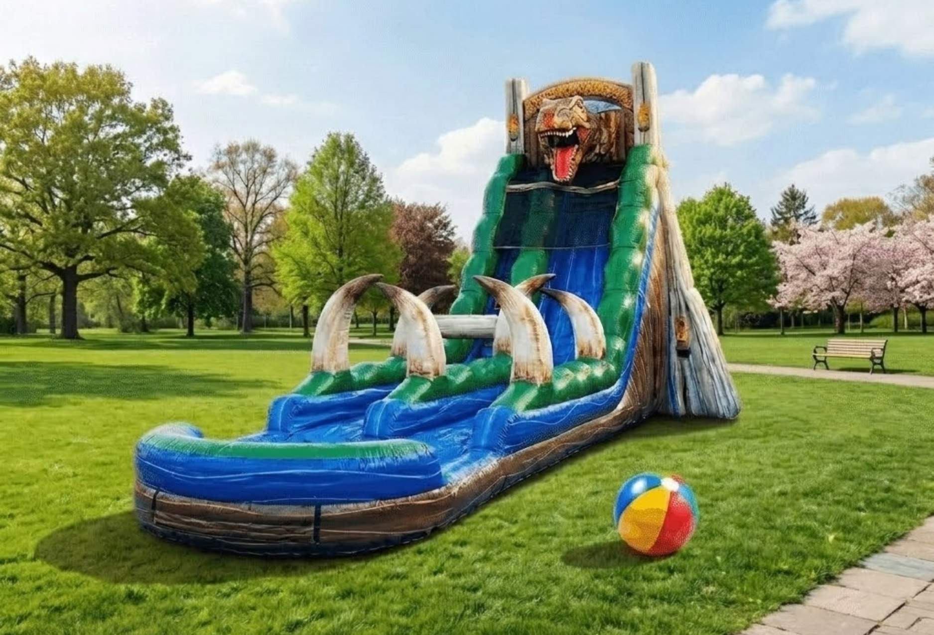 Dual Lane Racing Water Slide District For Events In Zip Code rental for Des Plaines IL events in ZIP codes 60016 and 60018