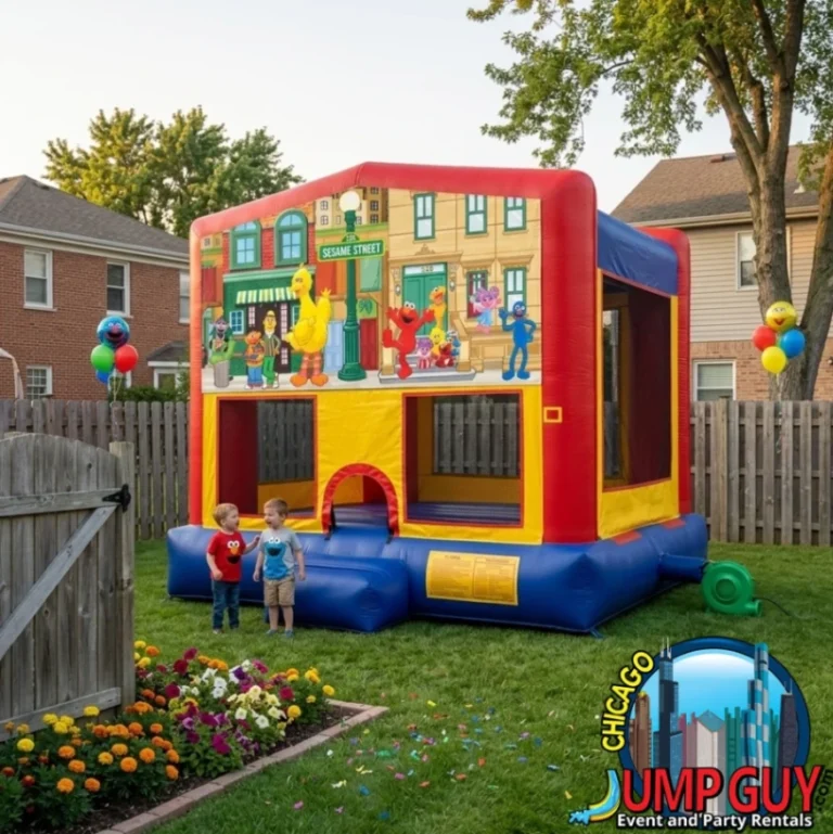 Sesame Street Bounce House Featured rental for Des Plaines IL events in ZIP codes 60016 and 60018