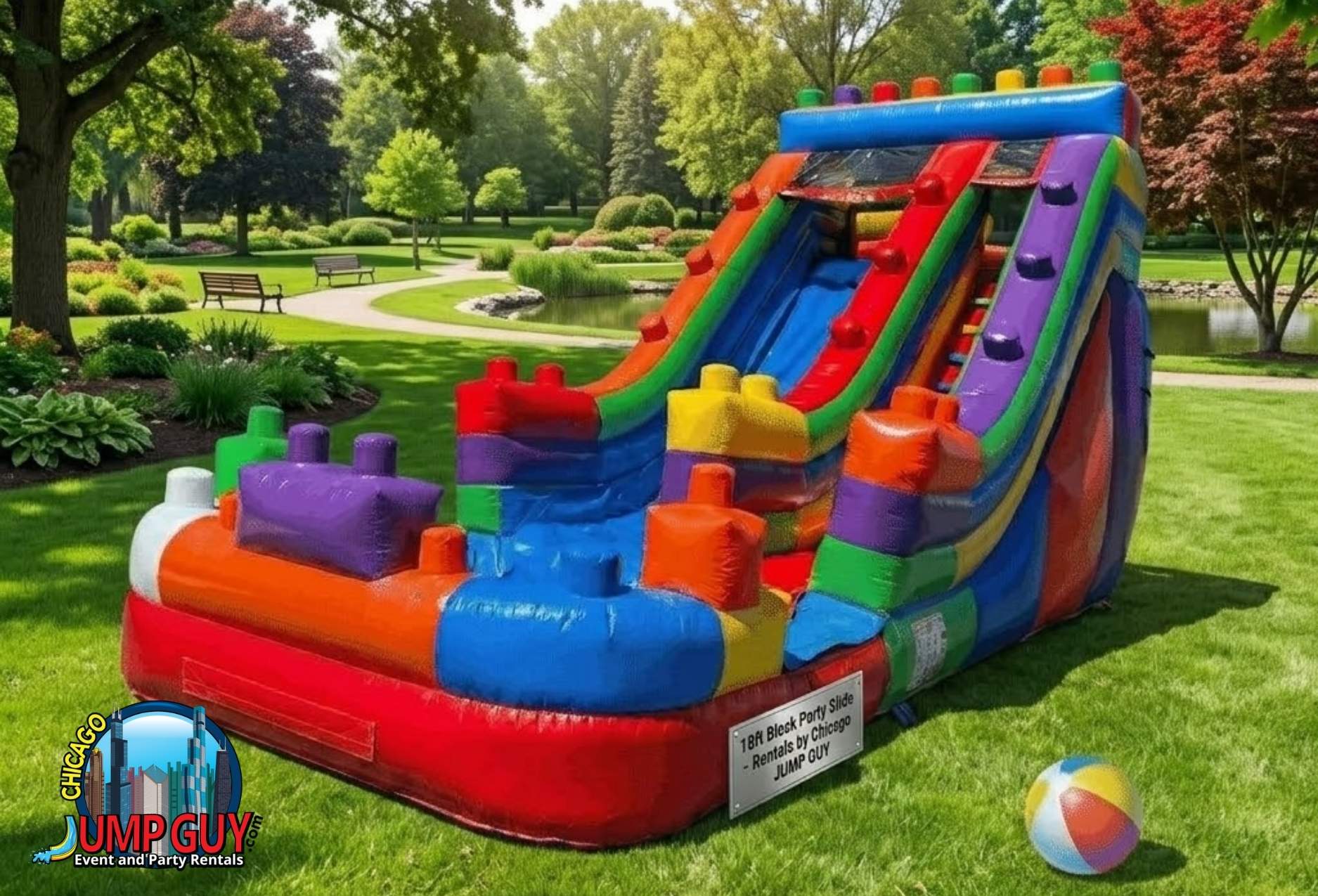 Single Lane Water Slide Backyard rental for Des Plaines IL events in ZIP codes 60016 and 60018