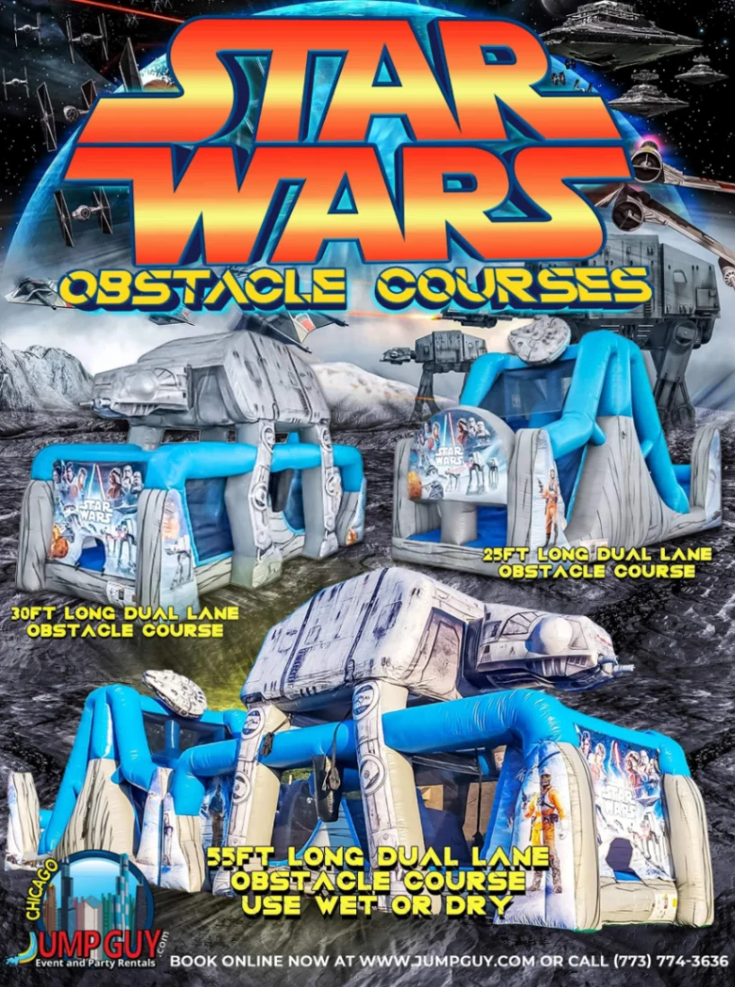 Star Wars Inflatable Obstacle Course rental for Des Plaines IL events in ZIP codes 60016 and 60018