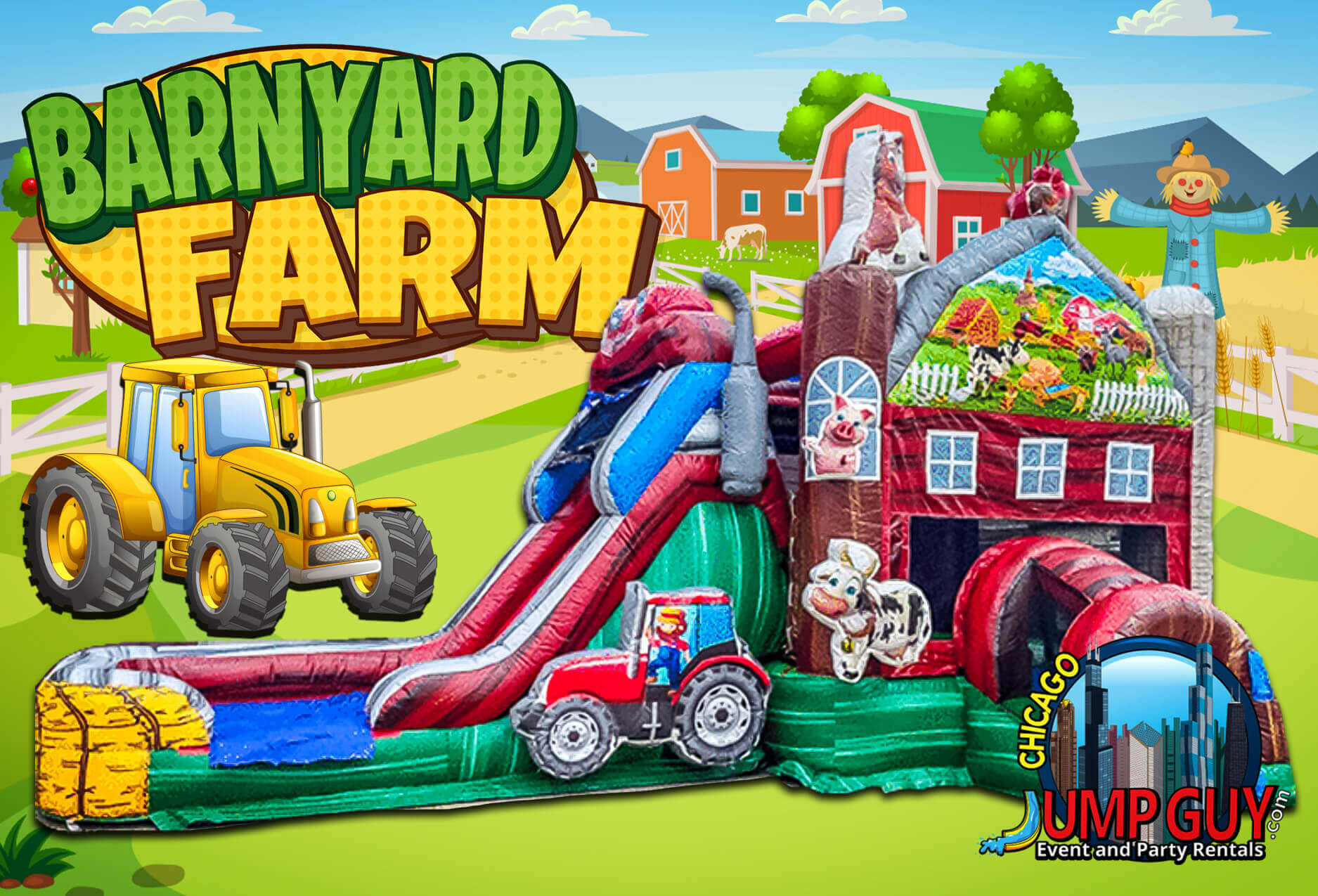 Themed Bounce House Grid rental for Des Plaines IL events in ZIP codes 60016 and 60018
