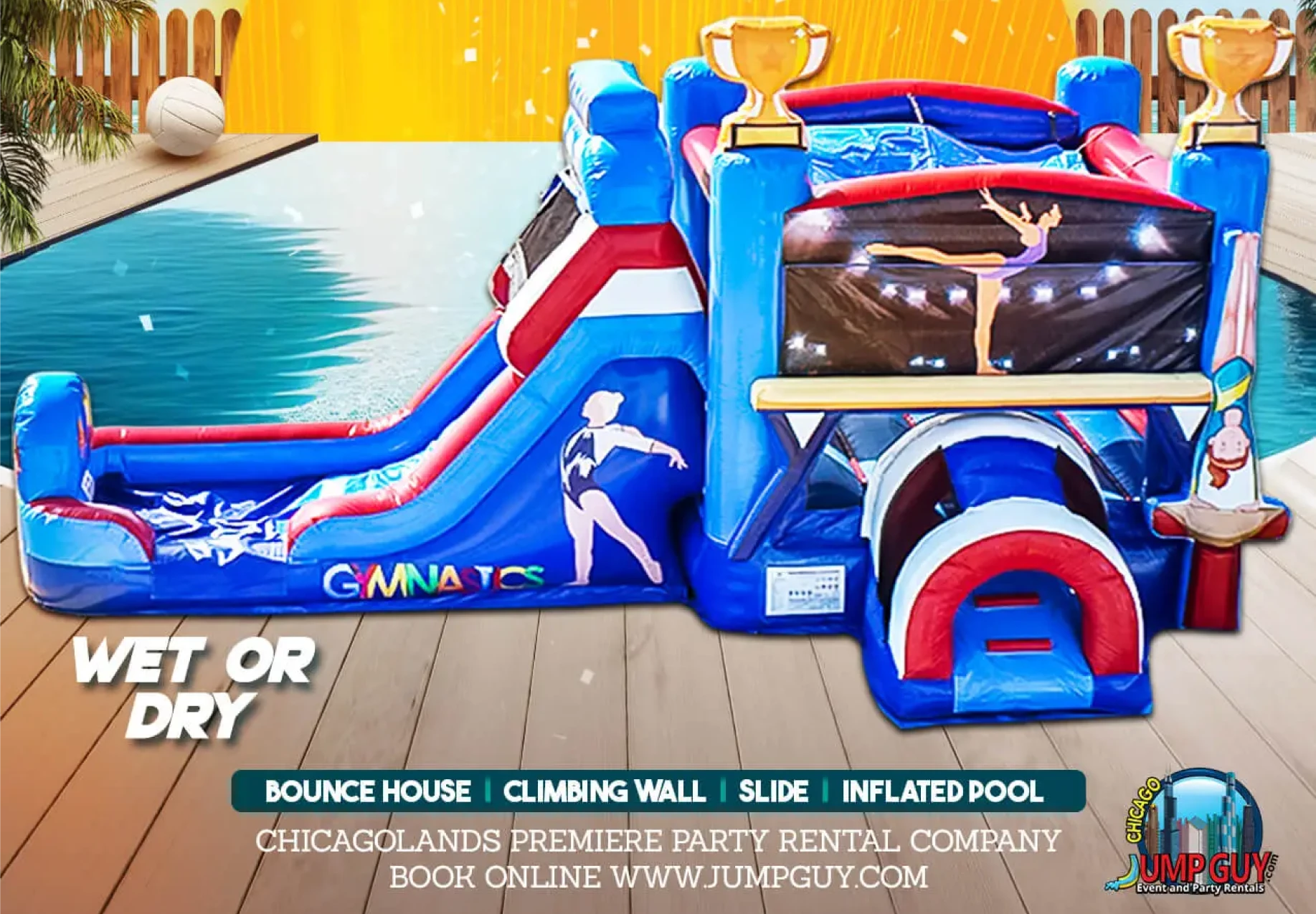 Themed Bounce House Grid rental for Des Plaines IL events in ZIP codes 60016 and 60018